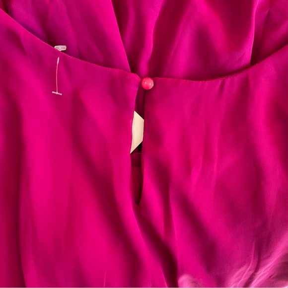 Sequin Hearts Raspberry Pink Dress Lace Trim Hem - NWT - Picture 5 of 8